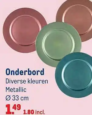 Makro Onderbord 33 Cm aanbieding