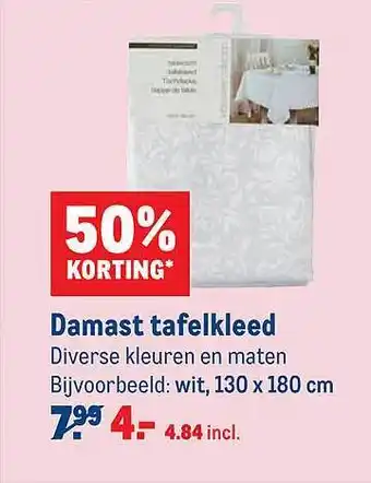 Makro Damast Tafelkleed aanbieding