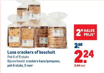 Makro Luxe crackers of beschuit aanbieding