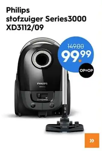 Blokker Philips xd3112/09 stofzuiger series3000 900w aanbieding