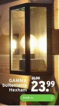 GAMMA Gamma buitenlamp hexham aanbieding