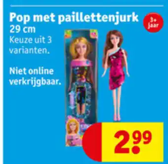 Kruidvat Pop met paillettenjurk aanbieding