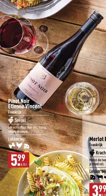 ALDI Pinot Noir Etienne Vincent 0.75 l aanbieding