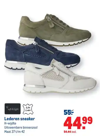 Makro Lederen sneaker aanbieding