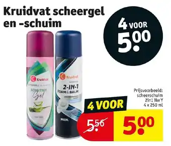 Kruidvat Kruidvat scheergel en -schuim 4 x 250ml aanbieding