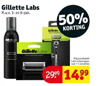 Kruidvat Gillette Labs. M.u.v. 3- en 9-pak. aanbieding