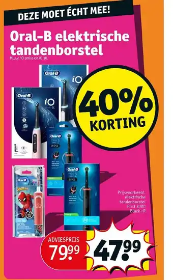 Kruidvat Oral-B elektrische tandenborstel aanbieding