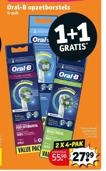 Kruidvat Oral-B opzetborstels 4-pak aanbieding