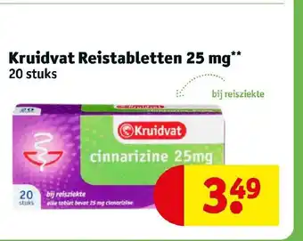 Kruidvat Kruidvat Reistabletten 25 mg** 20 stuks aanbieding