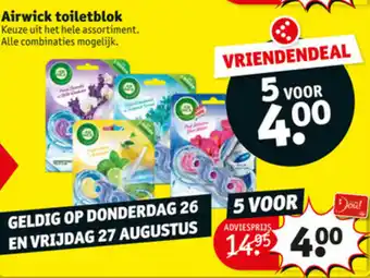 Kruidvat Airwick toiletblokken 5st aanbieding