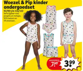 Kruidvat Woezel & Pip kinder ondergoed 92/98-116/122 aanbieding