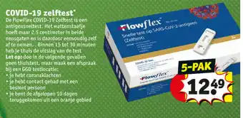 Kruidvat Flow flex Snelle test op SARS -COVID-19- antigeen zelftest 5-pak aanbieding