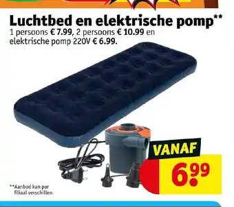 Kruidvat Luchtbed en elektrische pomp* aanbieding