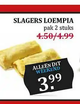 MCD Supermarkt Slagers loempia aanbieding