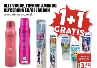 MCD Supermarkt Alle vogue, therme, amando, glycerona en-of jordan aanbieding