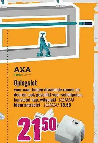 Hornbach Axa oplegslot aanbieding