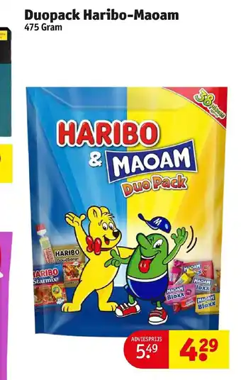 Kruidvat Duopack Haribo-Maoam 475 Gram aanbieding