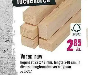 Hornbach Vuren ruw aanbieding