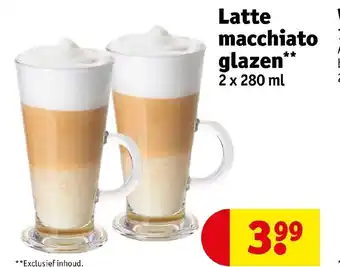 Kruidvat Latte macchiato glazen** 2 x280 ml aanbieding