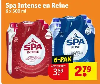 Kruidvat Spa Intense en Reine 6 x 500 ml aanbieding