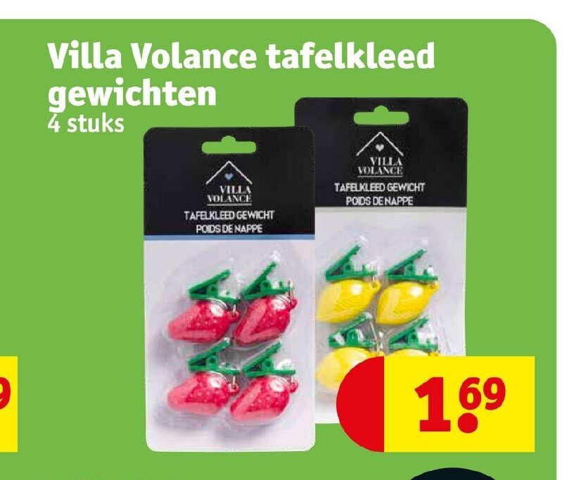 VENILIA Tafelkleedgewicht bal met clip 4 stuks kopen VENILIA Tafelkleedgewicht bal met clip 4 stuks kopen