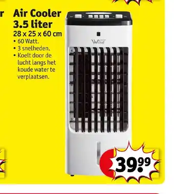 Kruidvat Air Cooler 3.5 liter 28 x 25 x 60 cm aanbieding