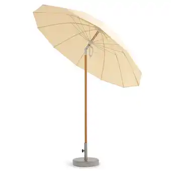 fonQ Weishaupl pagoden parasol - rond 240 cm - naturel aanbieding