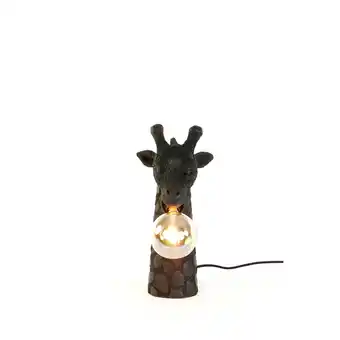 fonQ Light & living tafellamp giraffe - zwart - 22,5x16x36cm aanbieding