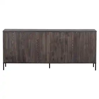 fonQ Woood exclusive new gravure dressoir - essen - espresso - 85x200x44 aanbieding