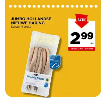 Jumbo HOLLANDSE NIEUWE HARING Schaal 4 stuks aanbieding