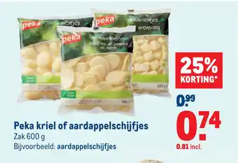 Makro Peka kriel of aardappelschijfjes 600 gram aanbieding