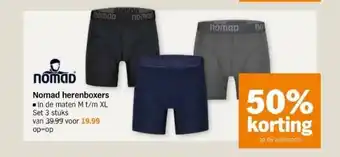 Albert Heijn Nomad herenboxers aanbieding