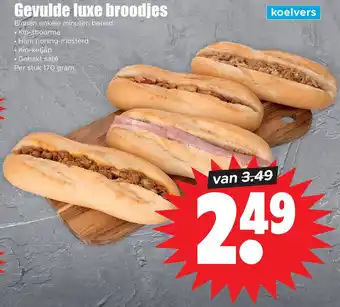 Dirk Gevulde luxe broodjes Per stuk 170 gram. aanbieding