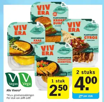 Albert Heijn Alle Vivera* 2 stuks aanbieding