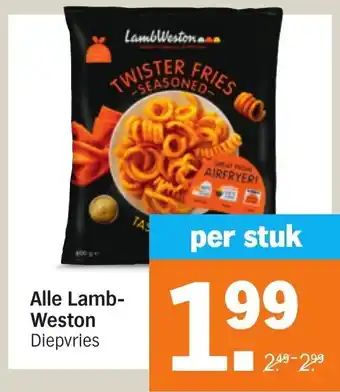 Albert Heijn Alle Lamb-Weston Diepvries aanbieding