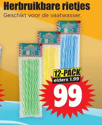 Dirk Herbruikbare rietjes aanbieding