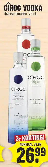 Super Dirck 3 Ciroc vodka aanbieding