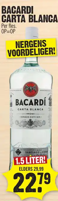 Super Dirck 3 Bacardi carta blanca aanbieding