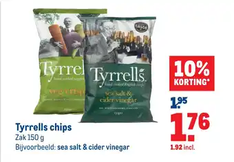 Makro Tyrrells chips 150 gram aanbieding