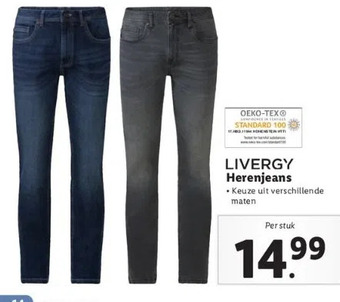 Lidl Livergy herenjeans aanbieding