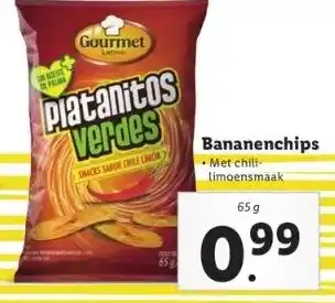 Lidl Bananenchips aanbieding