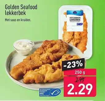 ALDI Golden Seafood Lekkerbek 250g aanbieding