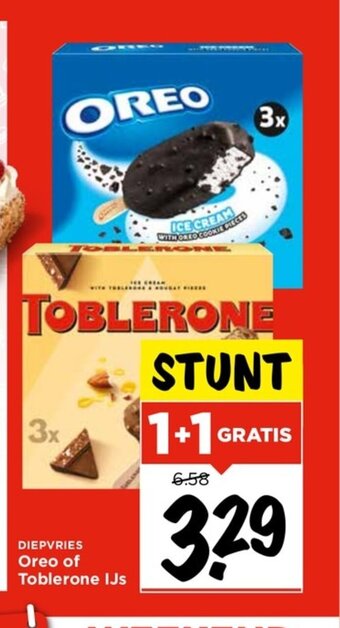 Vomar Voordeelmarkt Oreo of Toblerone IJs aanbieding