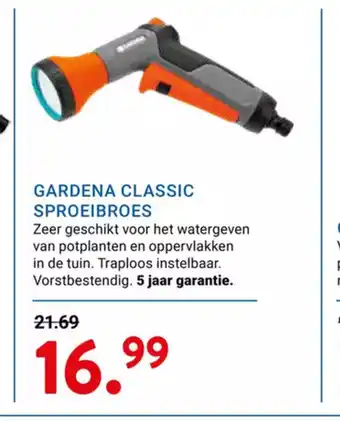 Kluswijs GARDENA CLASSIC SPROEIBROES aanbieding