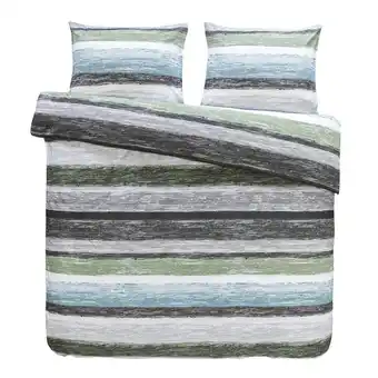 Leen Bakker Comfort dekbedovertrek matthew - blauw/groen - 240x200/220 cm - leen bakker aanbieding