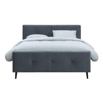 Leen Bakker Bed emily - grijs - 140x200 cm - leen bakker aanbieding