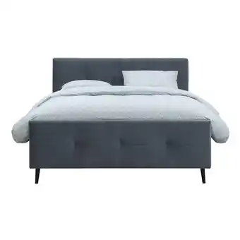 Leen Bakker Bed emily - grijs - 160x200 cm - leen bakker aanbieding