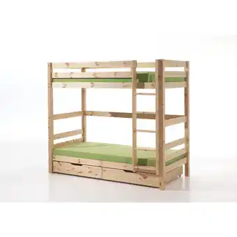 Leen Bakker Vipack stapelbed pino met opberglades - grenenhout - 182x105,3x209,3 cm - leen bakker aanbieding