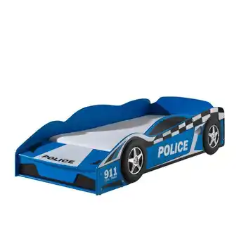 Leen Bakker Vipack peuterbed politie auto - blauw - 77x148 cm - leen bakker aanbieding