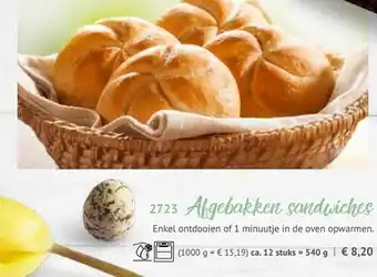 Bofrost Afgebakken Sandwiches 540 gram aanbieding